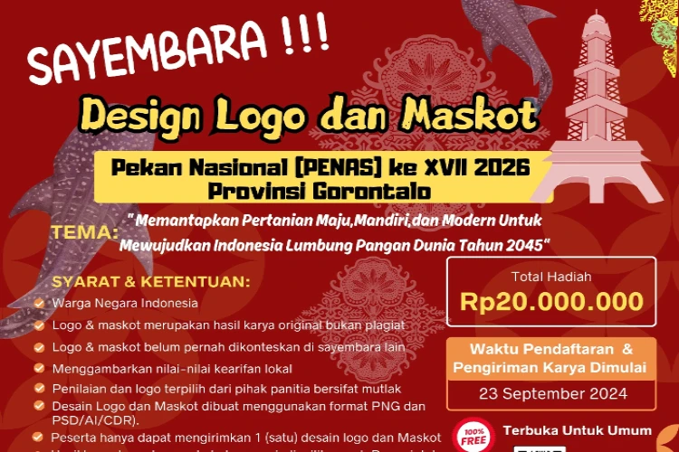 Ket. Foto: Sayembara logo dan maskot Penas Petani dan Nelayan ke-XVIII Diadakan oleh Dinas Pertanian Provinsi Gorontalo