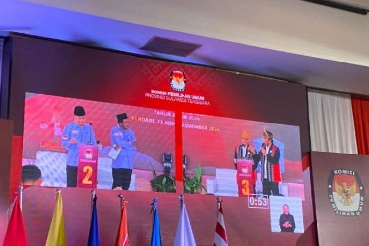 Ket. Foto: 4 Pasangan Calon Pilgub Sultra Menyatakan Mendukung Program Prabowo di Sulawesi Tenggara
