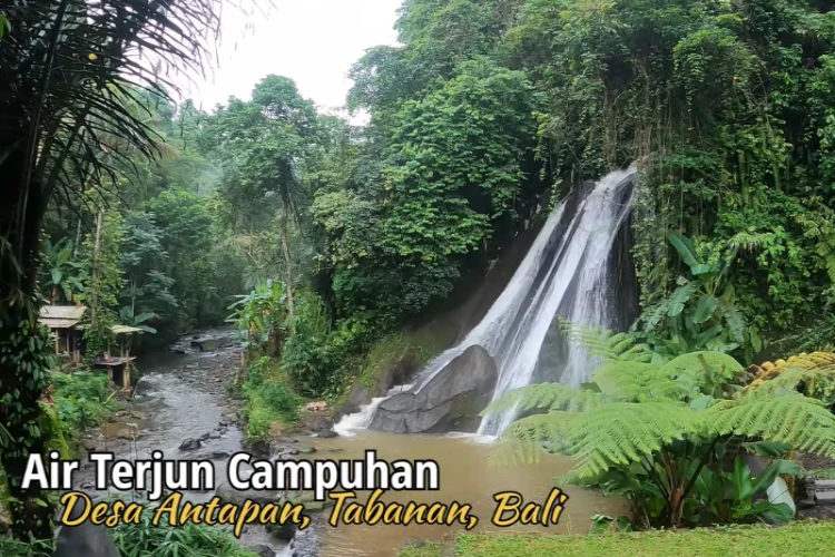 Ket Foto: Air Terjun Campuhan Antapan Bali