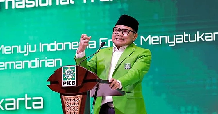 Ket. Foto potret Menteri Koordinator Bidang Pemberdayaan Masyarakat, Muhaimin Iskandar ketika sedang berpidato