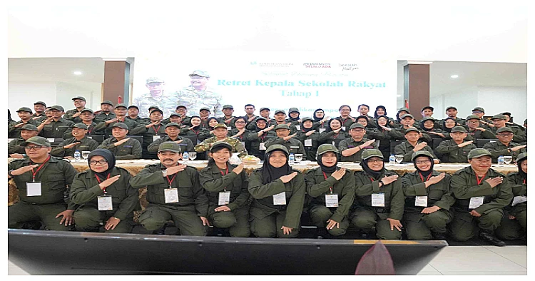 Kegiatan retret yang diikuti oleh  Kepala Sekolah Rakyat.