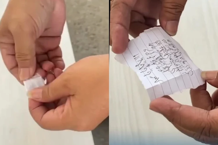 Potret jimat yang ditemukan panitia dan peserta SKD CPNS 2024 hingga menjadi viral di media sosial.