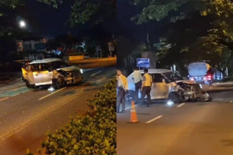 Kecelakaan tunggal mobil Suzuki Ignis di Depok, pengemudi diduga lalai. Polisi masih menyelidiki penyebabnya.