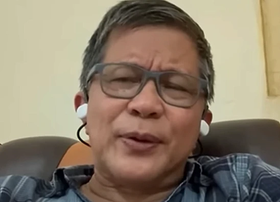 Tangkap layar momen Rocky Gerung menanggapi penetapan Hasto Kristiyanto sebagai tersanga KPK