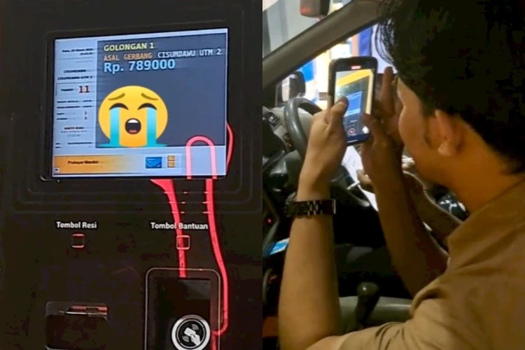 Padahal cuma melipir sebentar, pengemudi ini keluhkan mahalnya tarif tol sebesar Rp789 yang harus dibayarnya.
