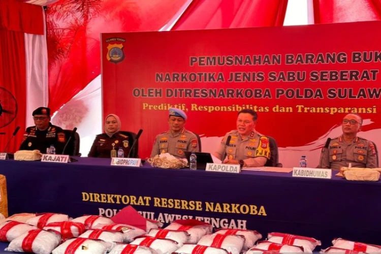 Ket. Foto: Polda Sulteng Mengamankan 511 Orang Tersangka dari 374 Kasus Tindak Pidana Penyalahgunaan Narkotika Selama Januari hingga Juli 2024