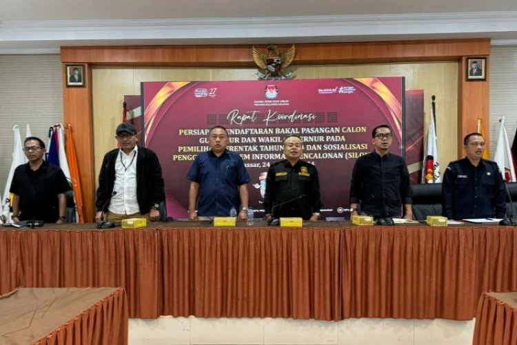 Ket. Foto: Bacalon Gubernur dan Wakil Gubernur, Disampaikan KPU Sulawesi Selatan, Saat Ini Belum Ada Satu pun yang Mengakses Silon