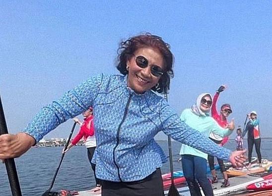 Potret mantan Menteri Perikanan dan Kelautan RI, Susi Pudjiastuti