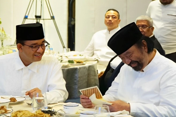 Ket. Foto: Surya Paloh Menyatakan Pihaknya Tidak Menutup Kemungkinan Mencalonkan Anies Baswedan di Pilkada DKI Jakarta