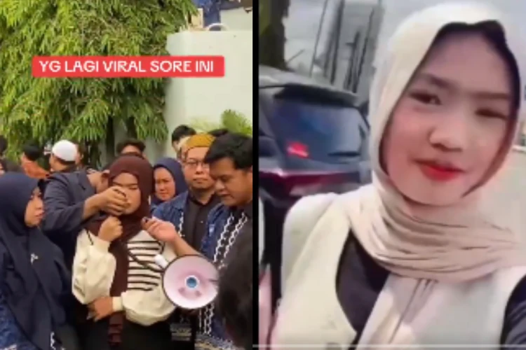 Tangkap layar video mahasiswi UBL yang menjelek-jelekan kampus Darmajaya Lampung hingga kemudian meminta maaf