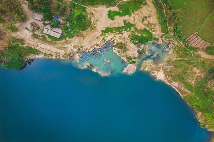 <p>Ket Foto: Pesona Telaga Biru Cisoka Tangerang (Foto/Instagram/@dio.bramasto)</p>
