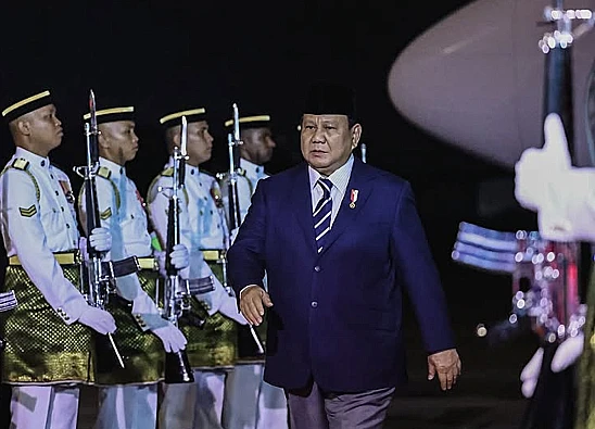 Potret Presiden RI, Prabowo Subianto ketika berada di Malaysia
