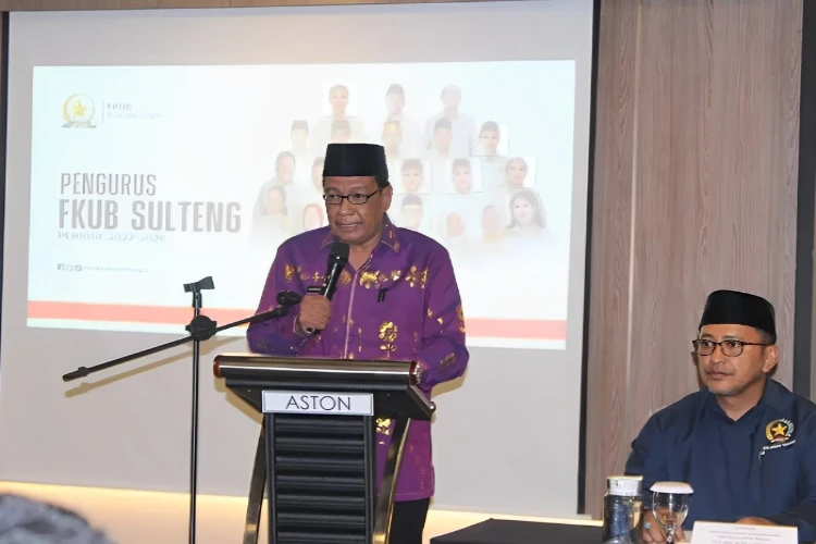 Ket. Foto: Adanya Kolaborasi FKUB dengan Mitra Terkait Diakui Gubernur Sulawesi Tengah Membuatnya Senang