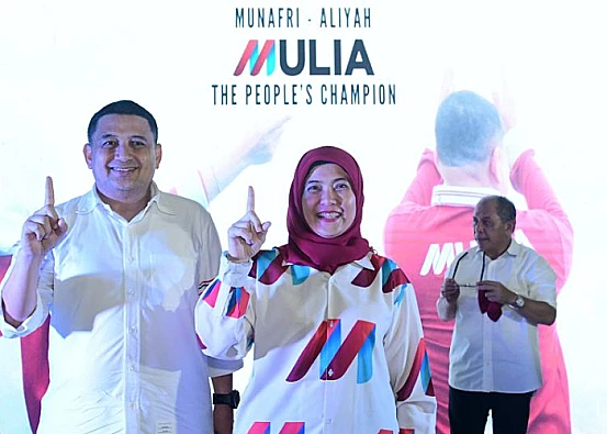 Ket. Foto: Paslon Wali Kota Makassar Munafri serta Aliyah Menyatakan Siap Merangkul Rivalnya