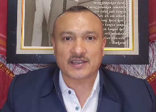 Tangkap layar video Ferdinand Hutahaean, yang baru-baru ini menyoroti perseteruan Jokowi dan PDIP