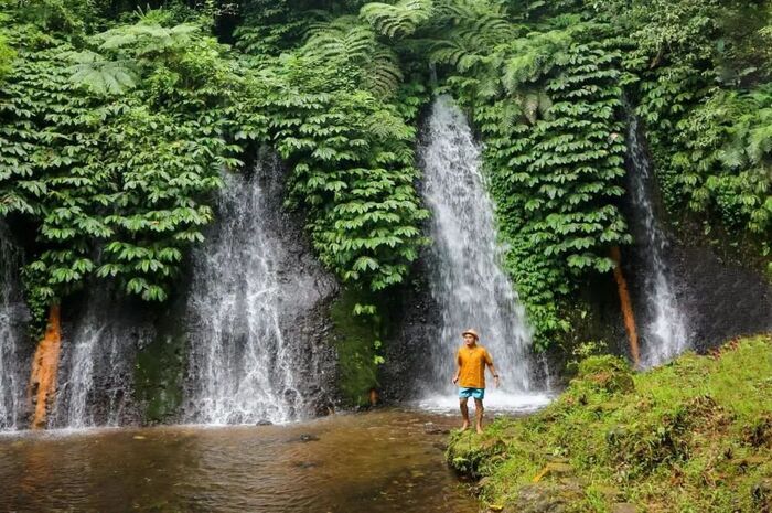 <p>Ket Foto: Foto Air Terjun Banyu Wana Amertha (Foto/Instagram/@wisatabali.co)</p>
