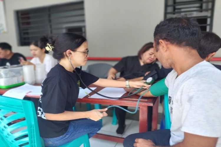 Ket. Foto: Kepala Lapas Kelas IIB Ulu Siau Kabupaten Sitaro Mengungkapkan Seminggu Sekali Puskesmas Datang untuk Memberikan Pelayanan Kesehatan