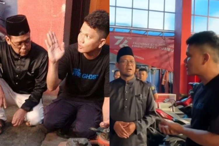 Wakil Wali Kota Depok Imam Budi Hartono bertemu dengan Sandi Butar Butar, petugas damkar yang viral usai membuat video room tour.