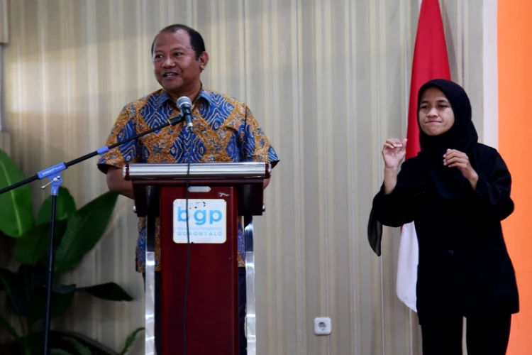 Ket. Foto: Gerkatin Provinsi Gorontalo Menggelar Perayaan Akbar HBII atau Hari Bahasa Isyarat Internasional