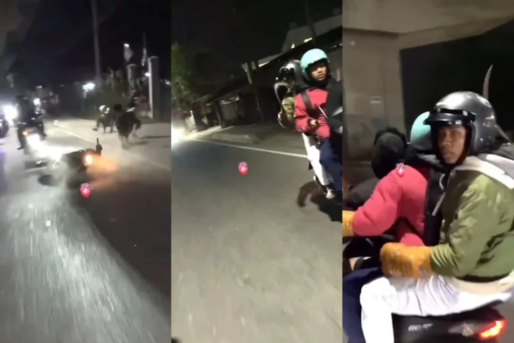 Tiga pelajar di Bogor terlibat kebut-kebutan sambil mengacungkan sajam, polisi berhasil menangkap mereka dengan cepat.