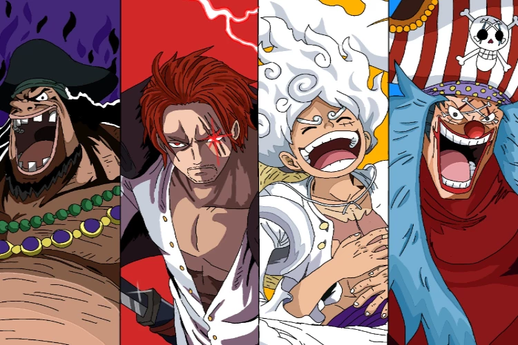 Ket Foto: Foto dari poster anime One Piece, Blackbeard, Shanks, Luffy dan Buggy (Foto/Twitter/Xenocrush)