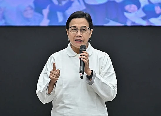 Potret Menteri Keuangan RI, Sri Mulyani yang baru-baru ini mengetahui harga jual elpiji 3 Kg di Masyarakat Rp 20 ribu