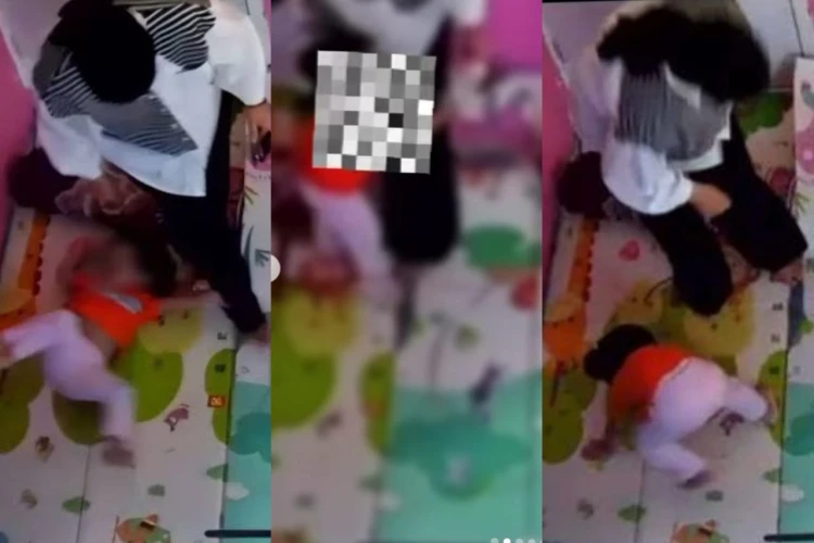 Viral di media sosial. Seorang balita dianiaya di tempat penitipan anak oleh pemilik daycare di Depok hingga alami trauma.
