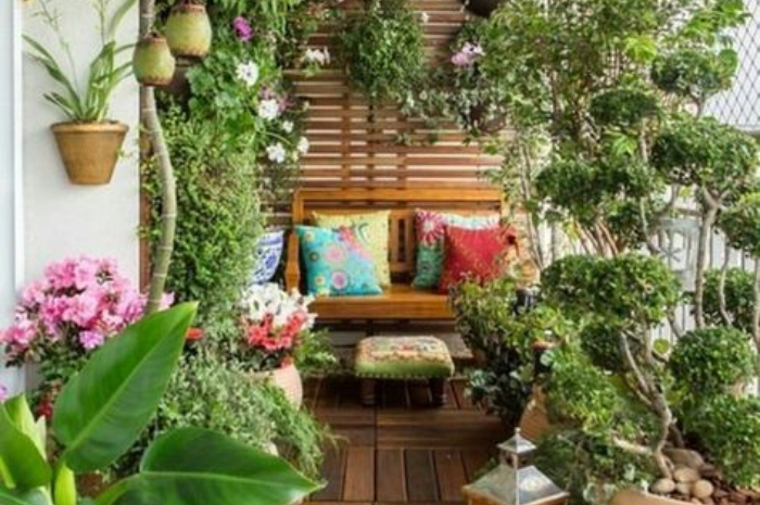 Ket Foto: Balkon dengan Tema Garden (Foto/Pinterest @balconygarden)