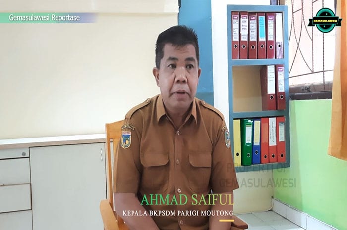 <p>Foto: Kepala BKPSDM Parimo, Ahmad Saiful.</p>
