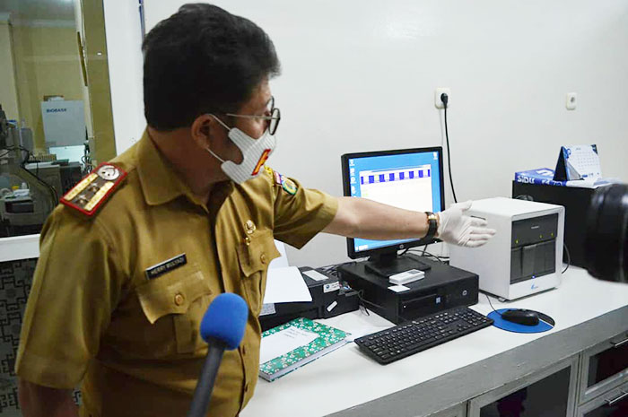<p>Lab. Pemeriksaan Swab Covid-19 RSUD Anutapura Kota Palu.</p>

