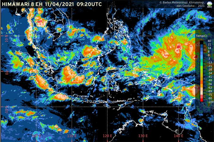 <p>Foto: Citra Satelit Cuaca Terkini Sulawesi Tengah.</p>
