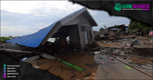 <p>Rumah terdampak bencana banjjir bandang Desa Torue</p>
