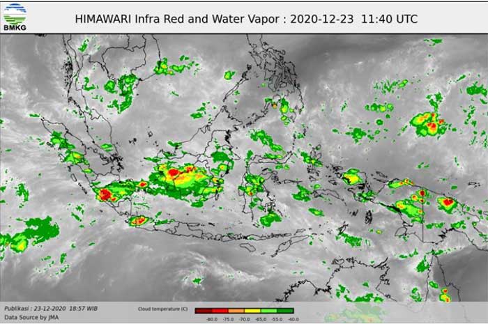 <p>Foto: Citra Satelit Cuaca Indonesia 23 Desember 2020.</p>
