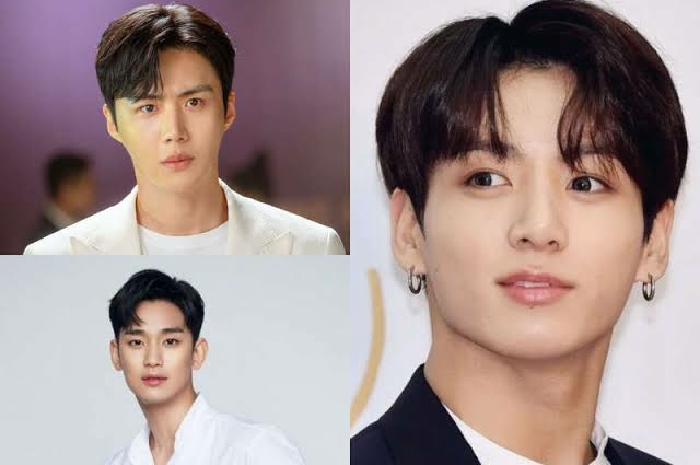 <p>Ket. Potongan rambut model comma hair sangat populer di kalangan artis Kpop (Foto/Maaz Grooming) </p>
