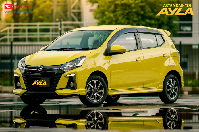 <p>Ket Foto: Daihatsu Ayla dengan warna Yellow Metallic yang cerah cocok untuk menadi mobil pertama yang dimiliki (Foto/Twitter/daihatsuind)</p>