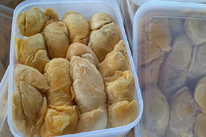 <p>Ket. Simpan durian dalam wadah, Anda bisa mengirim ke luar kota (Foto/Ucok Durian Medan) </p>

