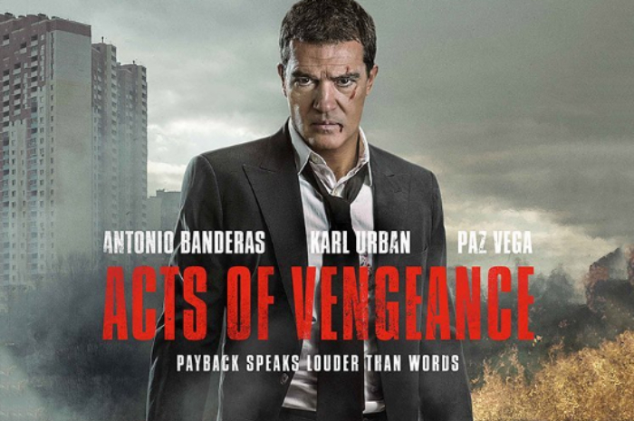 <p>Ket Foto: Film Act of Vengeance yang dibintangi Antonio Banderas (Foto/Instagram/@ammancinemanscom)</p>
