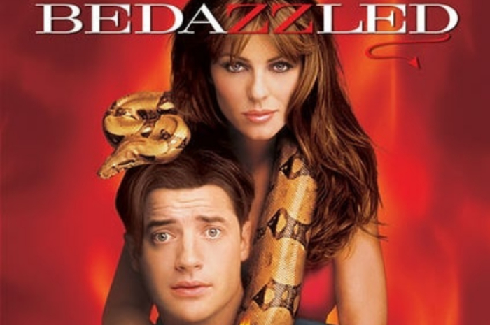 <p>Ket Foto: Film Bedazzled yang dibintangi oleh Brendan Fraser dan Elizabeth Hurley (Foto/Instagram/@badromancepod)</p>
