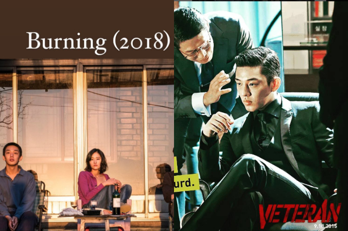 <p>Ket Foto: Film yang pernah dibintangi aktor Yoo Ah In yaitu Burning dan Veteran (Foto/Instagram/@movierecoftheweek @choigurl1187)</p>
