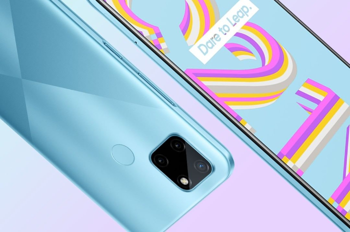 <p>Foto Realme C21Y, salah satu HP yang punya desain unik berbentuk diamond cut (foto/Instagram/@realmecolombia)</p>
