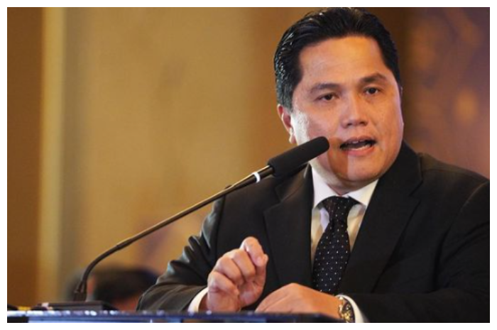 <p>Ket Foto: Erick Thohir pada pidato perdananya usai terpilih menjadi Ketua Umum PSSI (Foto/Instagram/@erickthohir)</p>
