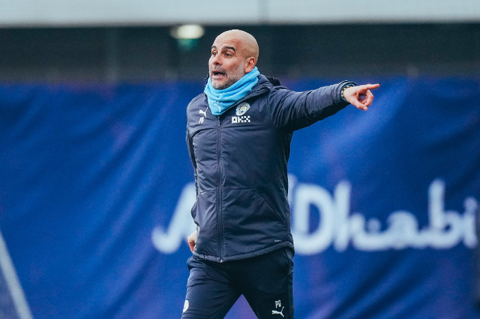 <p>Ket Foto: Foto pelatih Manchester City, Pep Guardiola (Foto/Twitter/Manchester City)</p>
