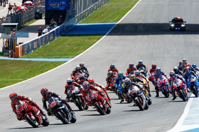 <p>Ket. Foto: Situasi balapan MotoGP di Sirkuit Jerez, Spanyol pada musim 2022 lalu (Foto/Instagram/@circuito_de_jerez)</p>
