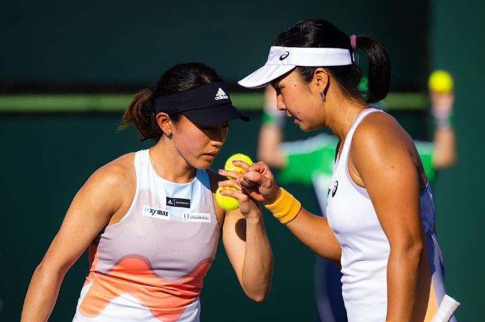 <p>Ket. Foto: Pasangan Petenis Ganda Putri,, Aldila Sutjiadi dan Miyu Kato (Foto/Instagram/@miyukato1121)</p>
