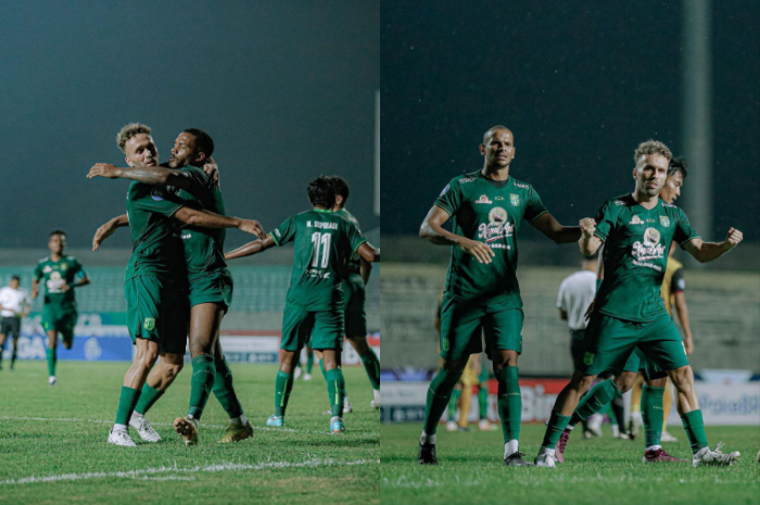 <p>Ket. Foto: Para Pemain Persebaya Surabaya Ketika Menghadapi Persikabo 1973 di BRI Liga 1 (Foto/Instagram/@officialpersebaya)</p>
