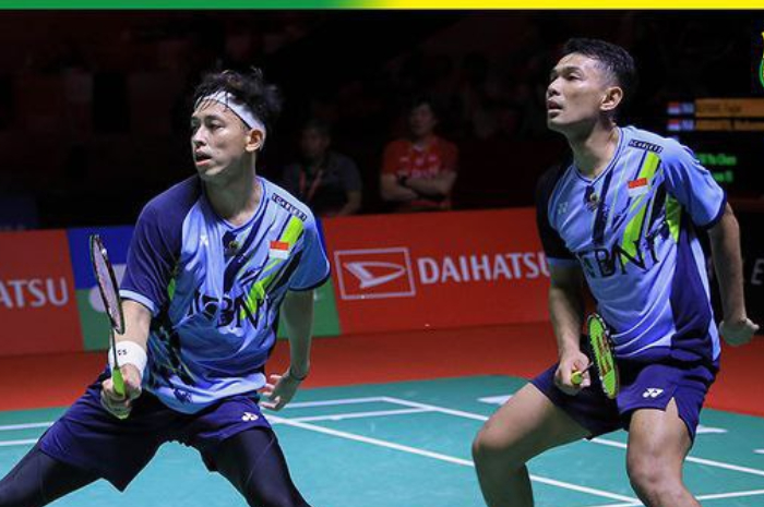 <p>Ket. Foto: Pasangan ganda putra Indonesia yakni Fajar Alfian dan Muhammad Rian Ardianto (Foto/Instagram/@badminton.ina)</p>
