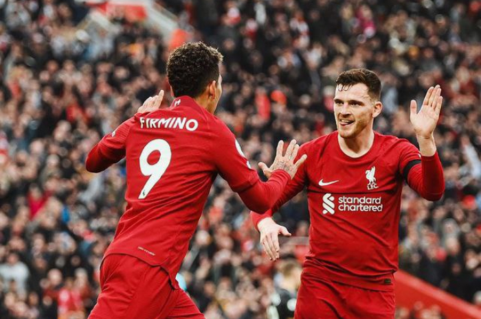 <p>Ket. Foto: Pemain andalan Liverpool, Roberto Firmino dan Andy Robertson (Foto/Instagram/@liferpoolfc)</p>
