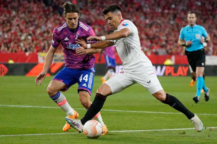 <p>Ket Foto: Foto duel para pemain Juventus vs Sevilla di Sanchez Pizjuan (Foto/Twitter/Sevilla)</p>
