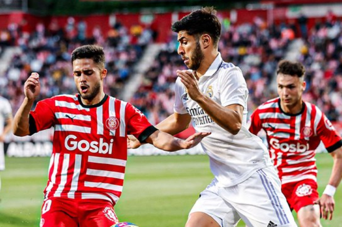 <p>Ket Foto: Foto duel pemain Girona vs Real Madrid di lapangan (Foto/Twitter/Real Madrid FC)</p>
