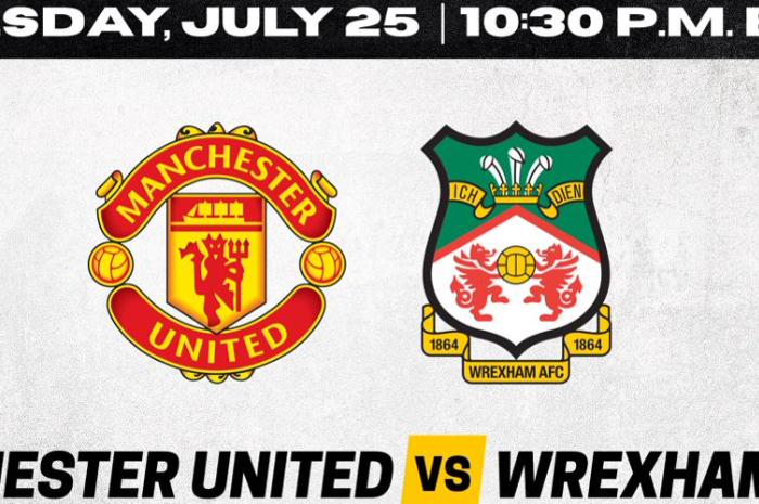 <p>Ket Foto: Foto poster pertandingan antara Manchester United vs Wrexham besok (Foto/Twitter/@Wrexham_AFC)</p>

